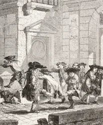 Kleine Kinder verlassen die Schule, 1875